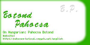 botond pahocsa business card